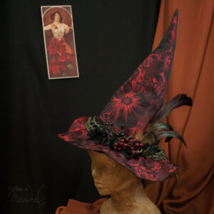 Chapeau "Vermeilles" - Fleurs noires